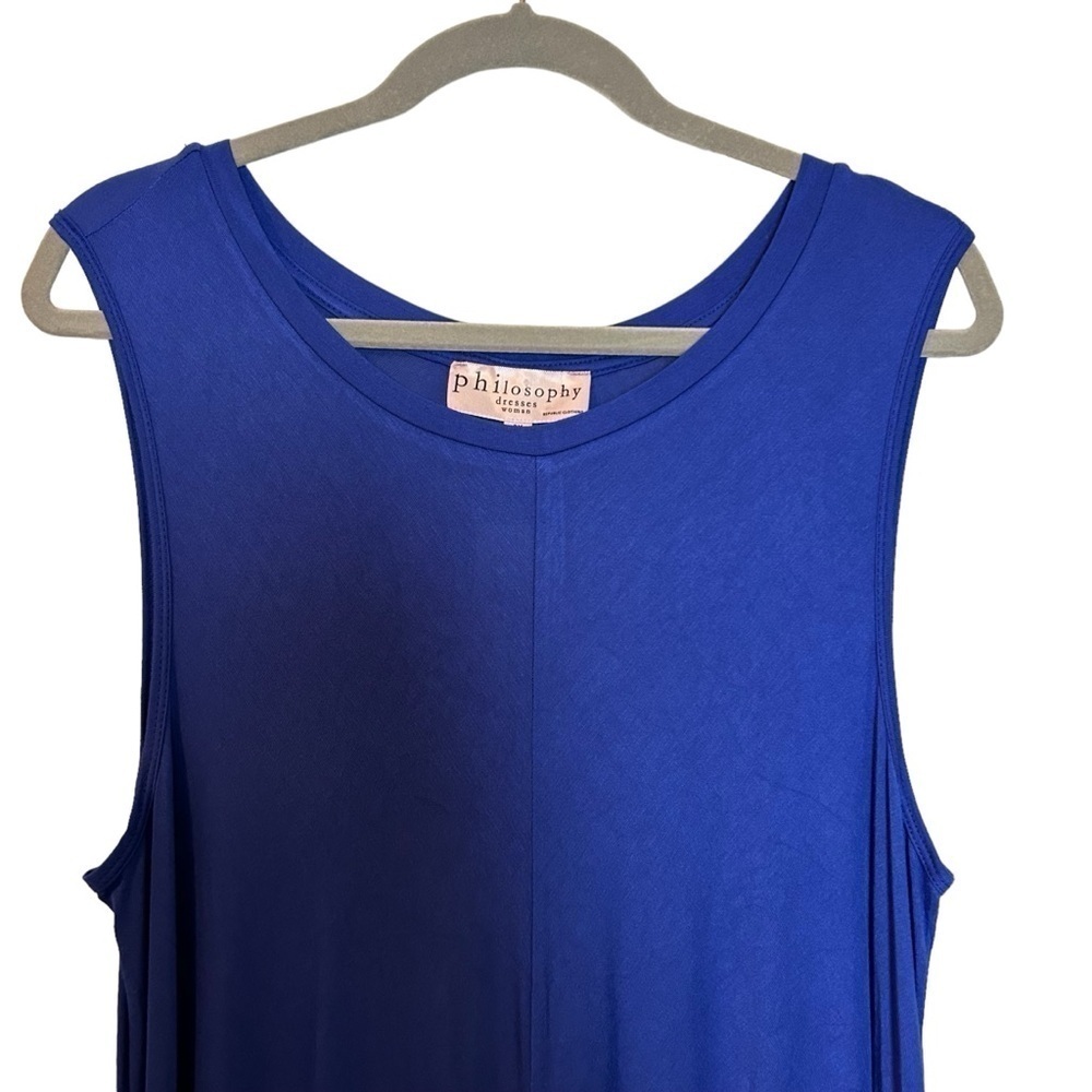 Philosophy Dresses for Women Royal Blue Cut & Sew Dress with High Low Swing Hem - Picture 3 of 9